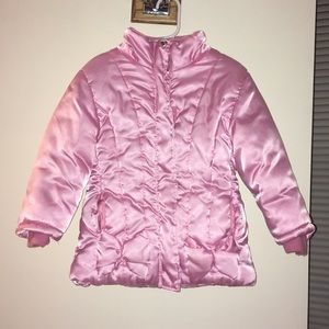 Pink quilted ski jacket
